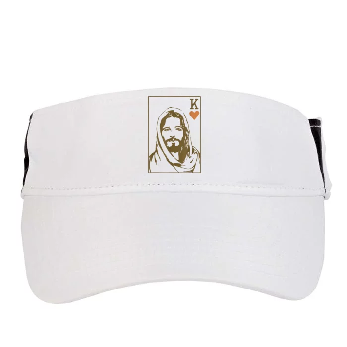 Jesus King Of Hearts Card Christian Gifts For Men Women Adult Drive Performance Visor