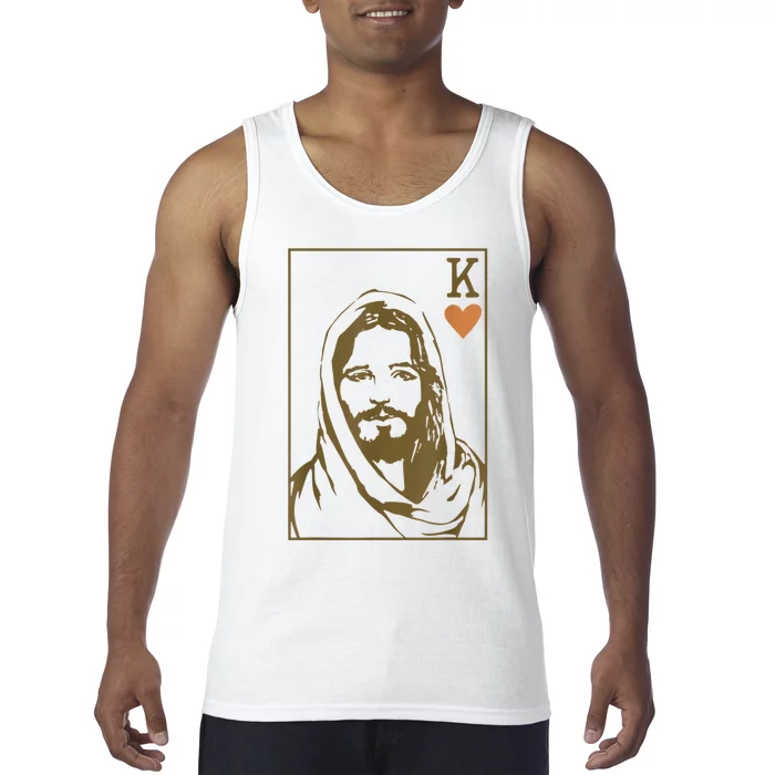 Jesus King Of Hearts Card Christian Gifts For Men Women Tank Top