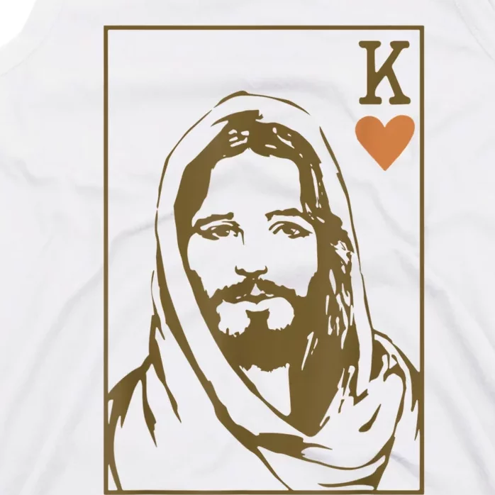 Jesus King Of Hearts Card Christian Gifts For Men Women Tank Top