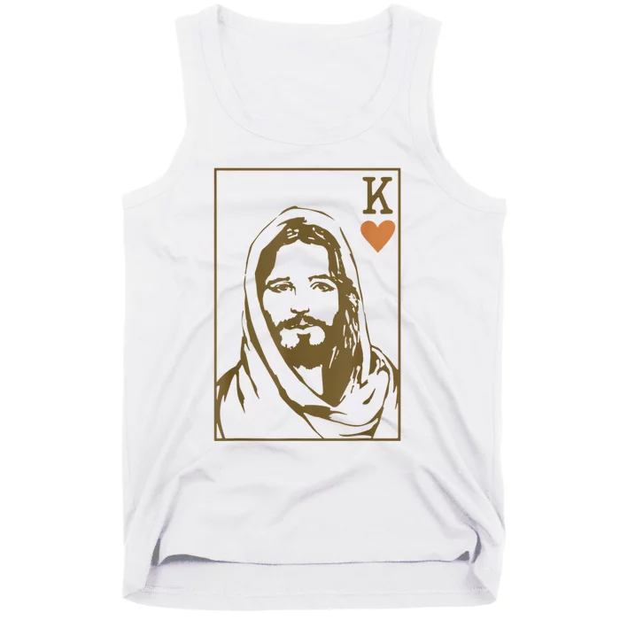 Jesus King Of Hearts Card Christian Gifts For Men Women Tank Top