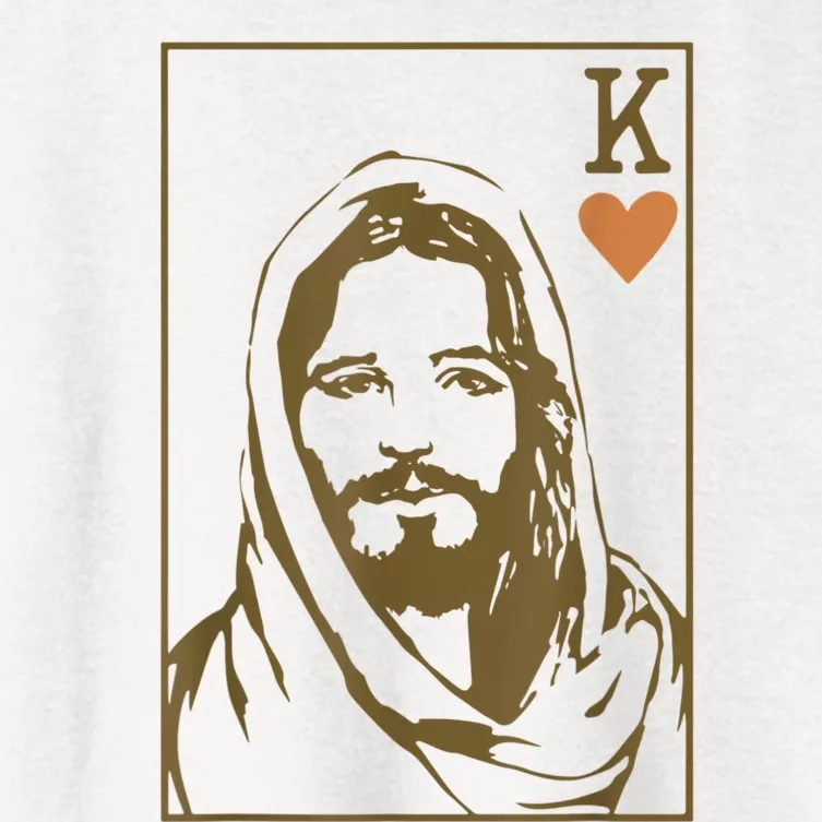 Jesus King Of Hearts Card Christian Gifts For Men Women Women's Crop Top Tee