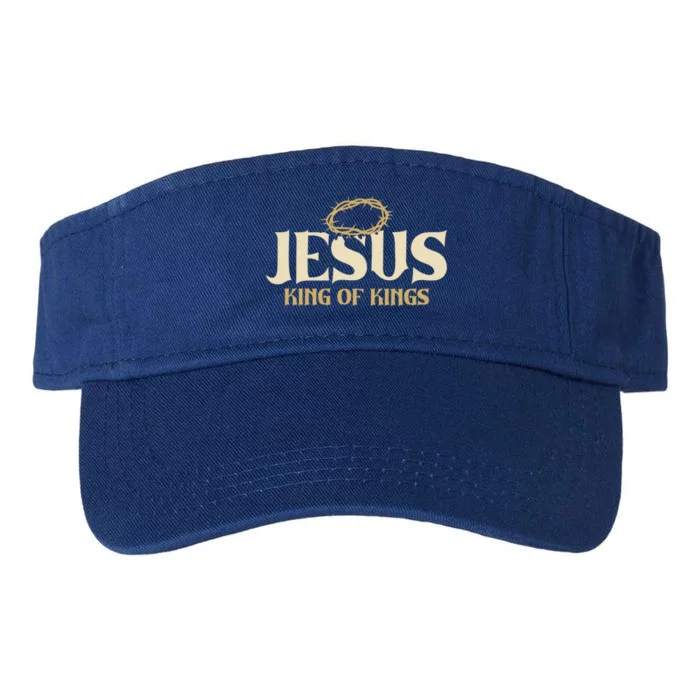 Jesus King Of Kings Thorn Crown Passion Of Christ Faith Gift Valucap Bio-Washed Visor