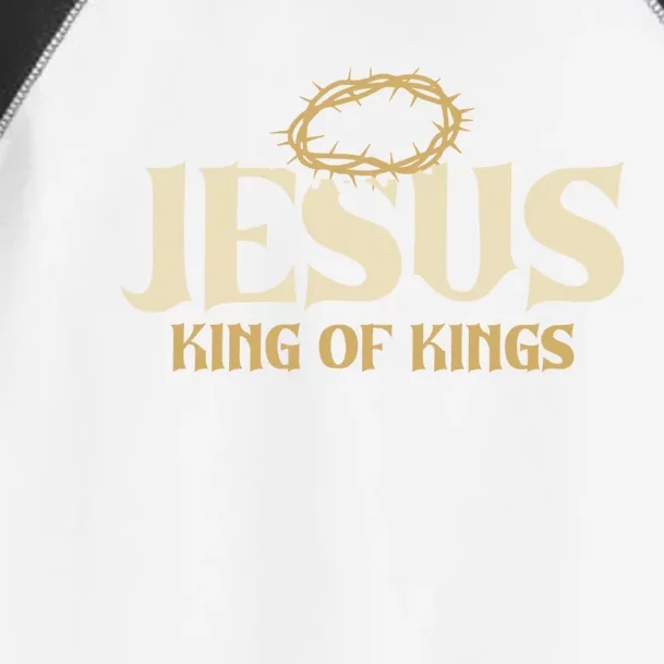 Jesus King Of Kings Thorn Crown Passion Of Christ Faith Gift Toddler Fine Jersey T-Shirt