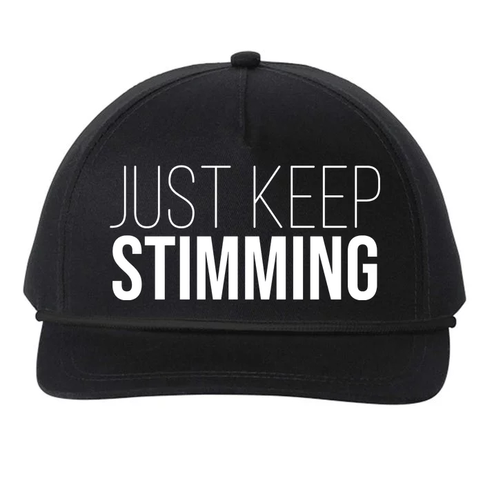 Just Keep Swimming Positive Quote Snapback Five-Panel Rope Hat