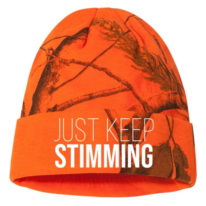 Just Keep Swimming Positive Quote Kati - 12in Camo Beanie