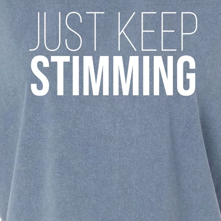 Just Keep Swimming Positive Quote Garment-Dyed Women's Muscle Tee