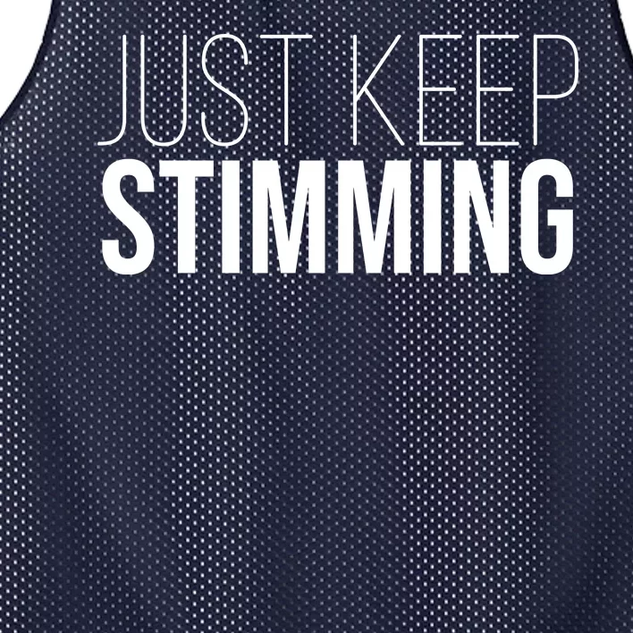 Just Keep Swimming Positive Quote Mesh Reversible Basketball Jersey Tank