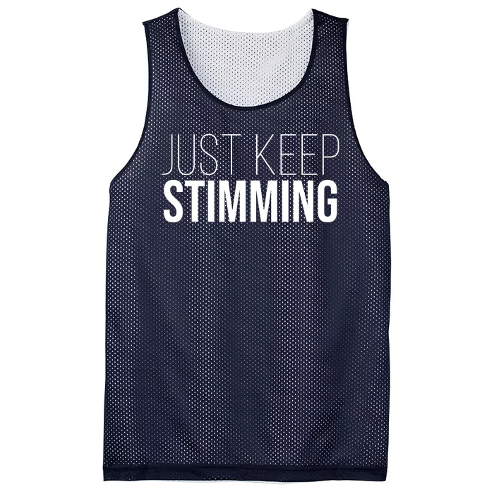 Just Keep Swimming Positive Quote Mesh Reversible Basketball Jersey Tank