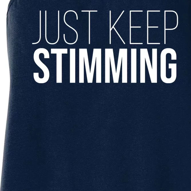 Just Keep Swimming Positive Quote Women's Racerback Tank