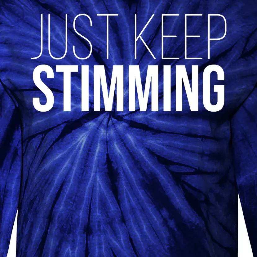 Just Keep Swimming Positive Quote Tie-Dye Long Sleeve Shirt