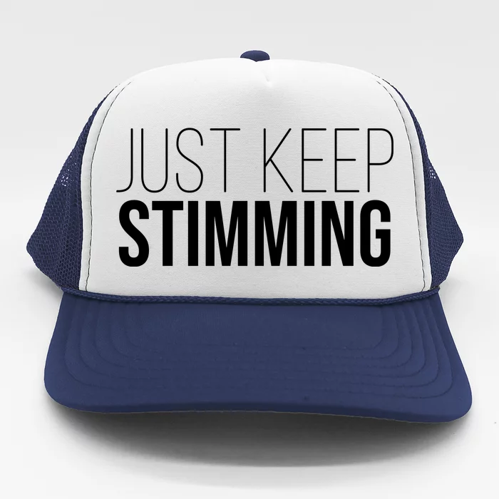 Just Keep Swimming Positive Quote Trucker Hat