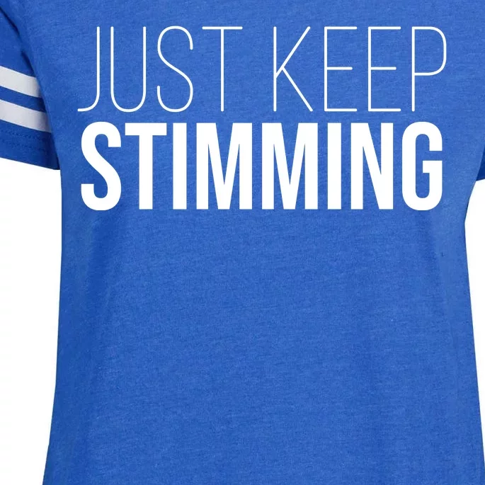 Just Keep Swimming Positive Quote Enza Ladies Jersey Football T-Shirt