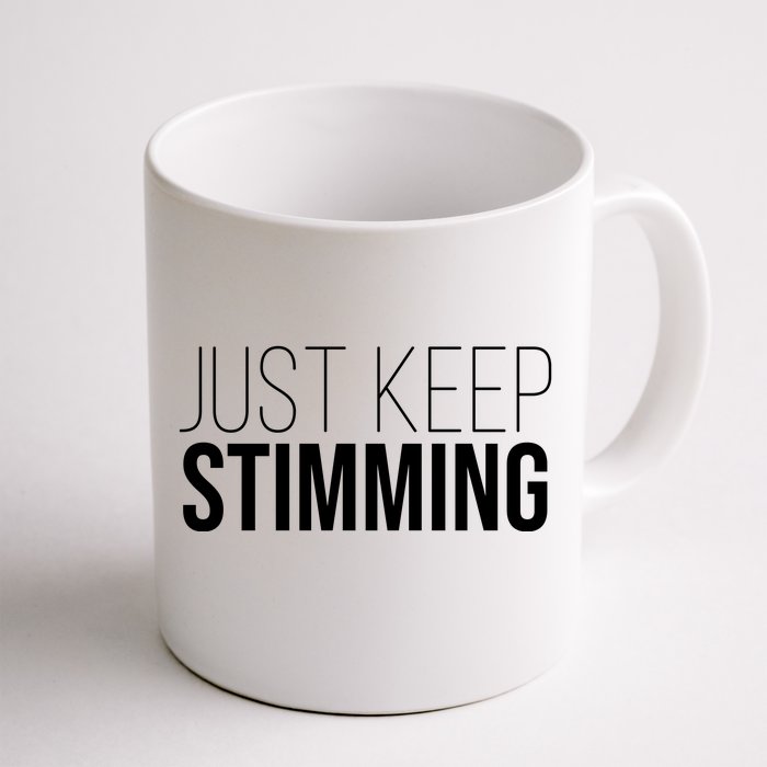 Just Keep Swimming Positive Quote Front & Back Coffee Mug