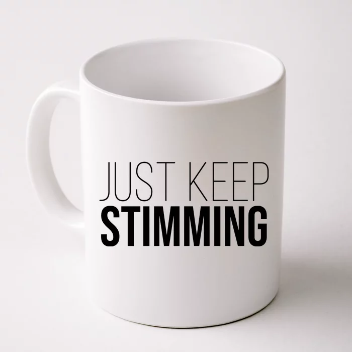 Just Keep Swimming Positive Quote Front & Back Coffee Mug