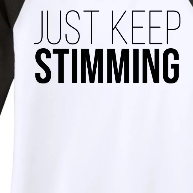 Just Keep Swimming Positive Quote Women's Tri-Blend 3/4-Sleeve Raglan Shirt