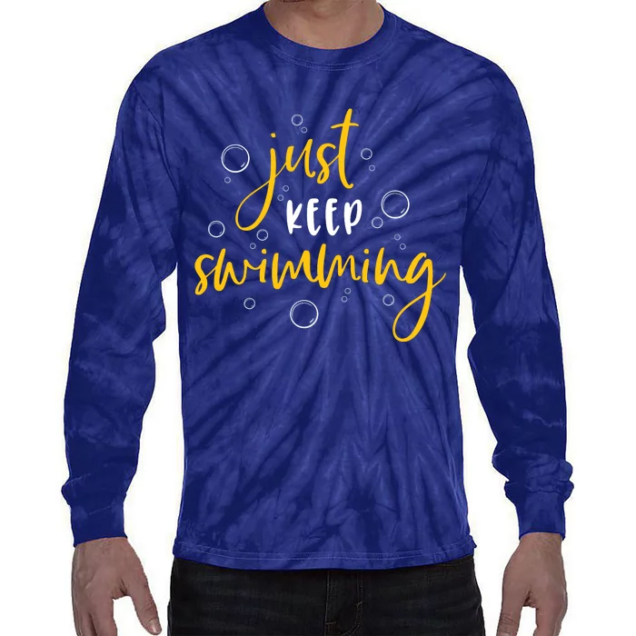 Just Keep Swimming Tie-Dye Long Sleeve Shirt