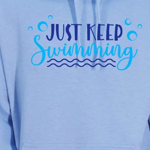 Just Keep Swimming I Love Swim Unisex Surf Hoodie