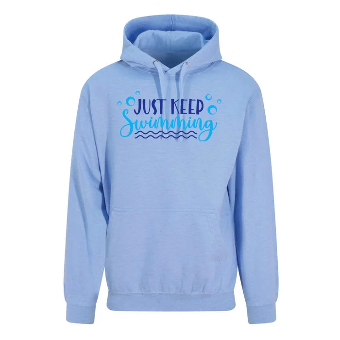 Just Keep Swimming I Love Swim Unisex Surf Hoodie