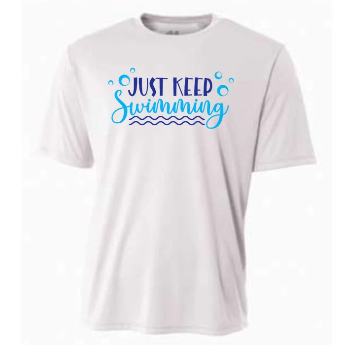 Just Keep Swimming I Love Swim Cooling Performance Crew T-Shirt