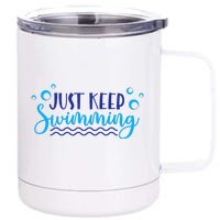 Just Keep Swimming I Love Swim 12 oz Stainless Steel Tumbler Cup