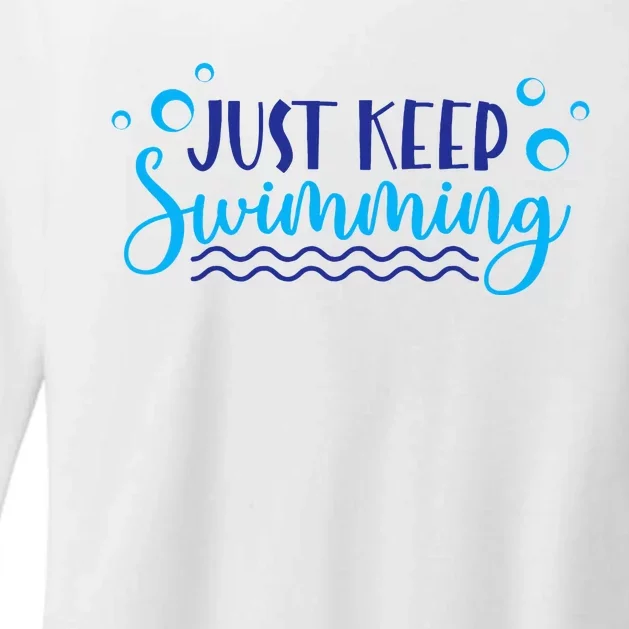 Just Keep Swimming I Love Swim Womens CVC Long Sleeve Shirt