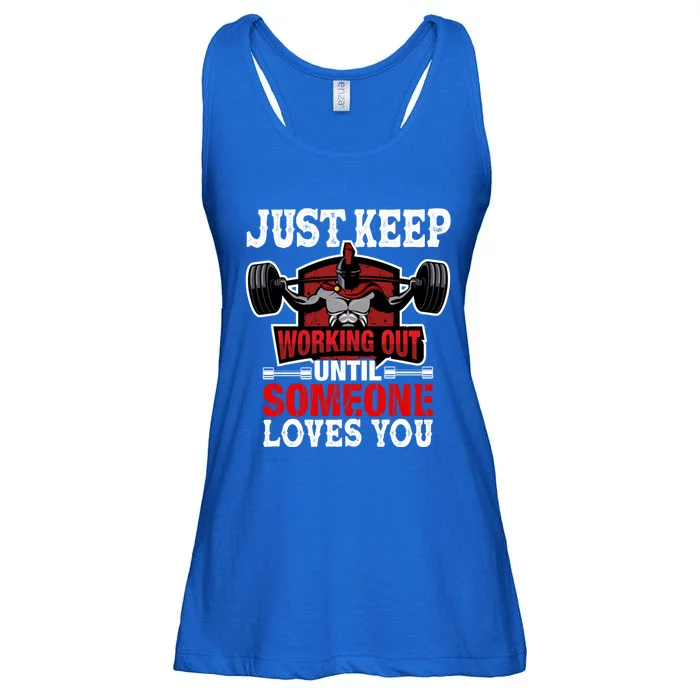 Just Keep Working Out Gift Ladies Essential Flowy Tank