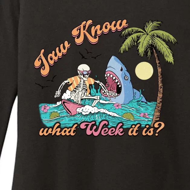 Jaw Know What Week It Is Funny Cool Summer Design Womens CVC Long Sleeve Shirt