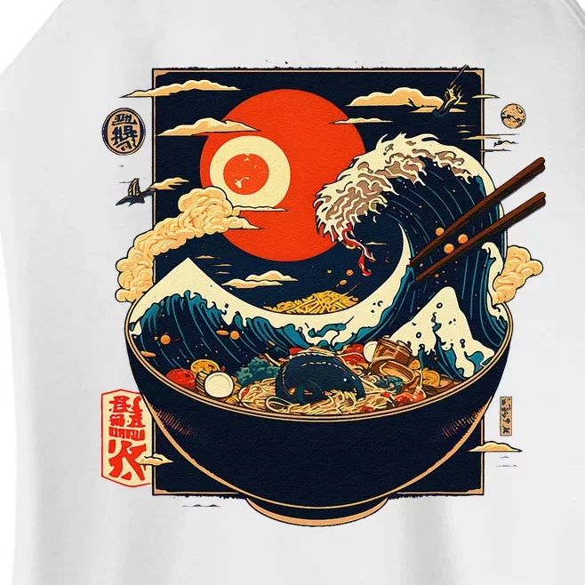 Japanese Kanagawa Wave Ramen Graphic Retro Anime Noodles Art Women’s Perfect Tri Rocker Tank