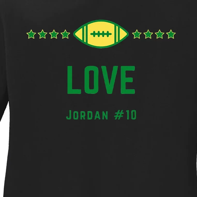 Jordan Love 10 The New Football Hero Ladies Long Sleeve Shirt