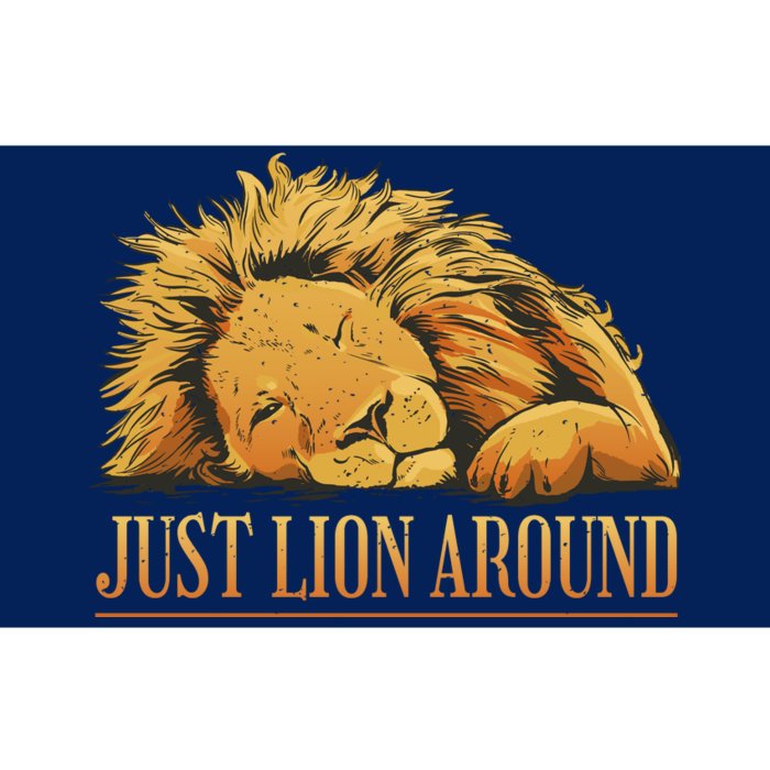 Just Lion Around Lazy Cute Bumper Sticker