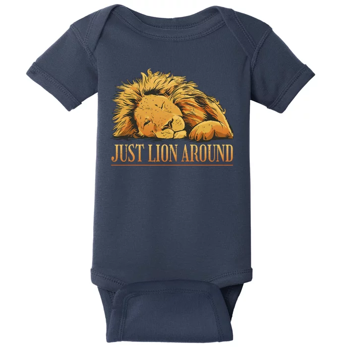 Just Lion Around Lazy Cute Baby Bodysuit