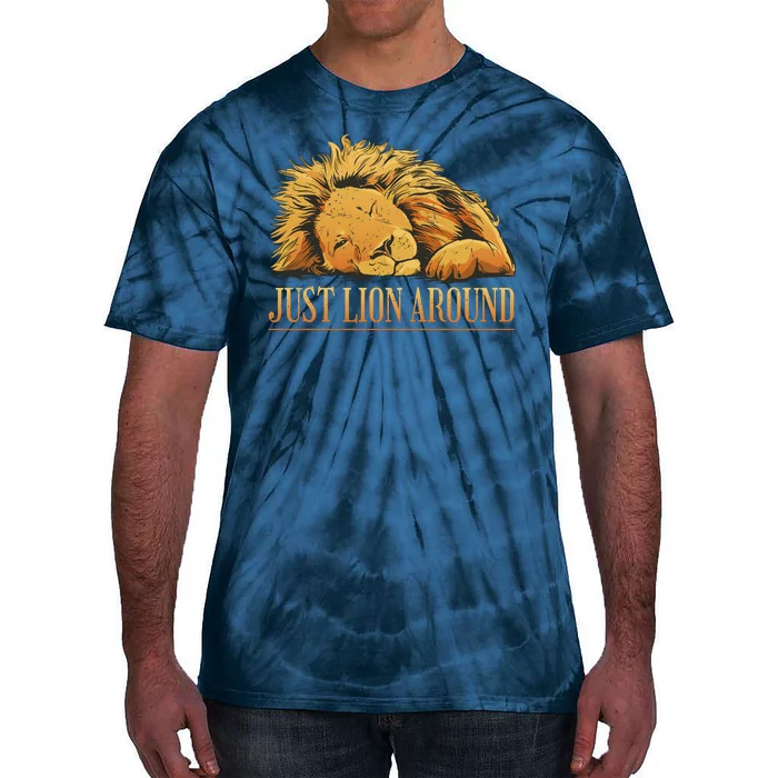 Just Lion Around Lazy Cute Tie-Dye T-Shirt