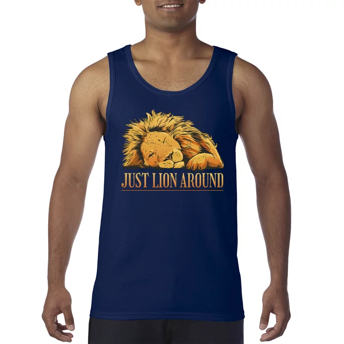 Just Lion Around Lazy Cute Tank Top