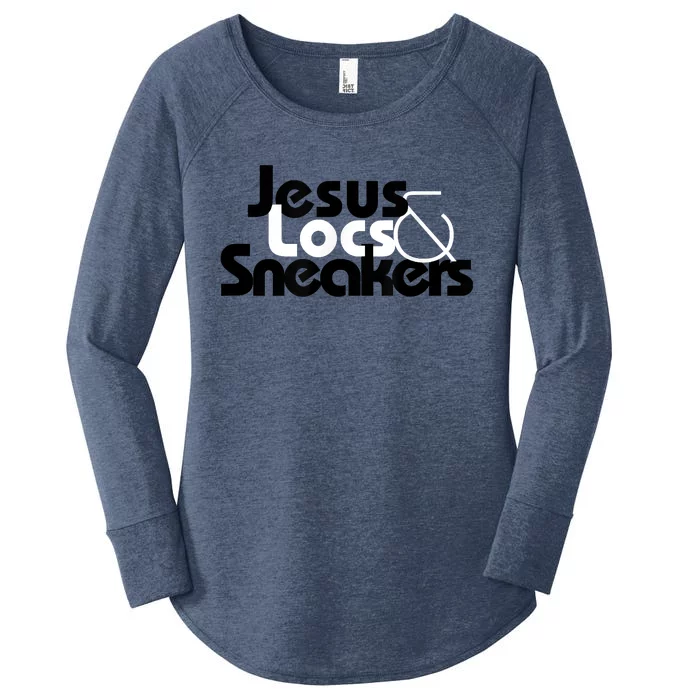 Jesus Locs And Sneakers Women's Perfect Tri Tunic Long Sleeve Shirt