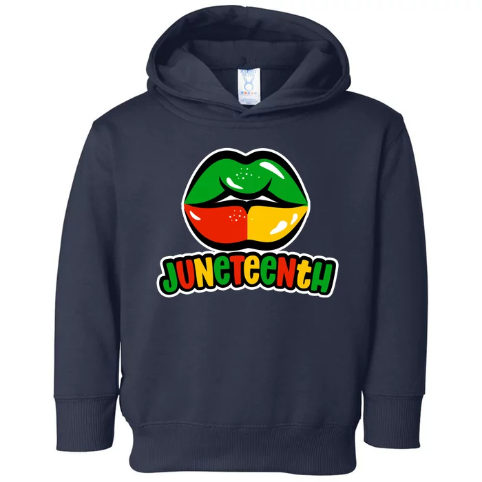 Juneteenth Lips Black History Month Toddler Hoodie