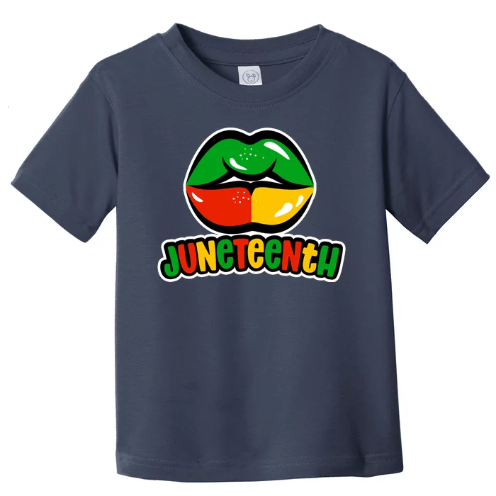 Juneteenth Lips Black History Month Toddler T-Shirt