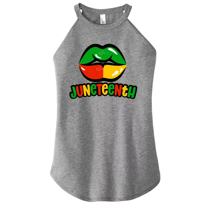 Juneteenth Lips Black History Month Women’s Perfect Tri Rocker Tank