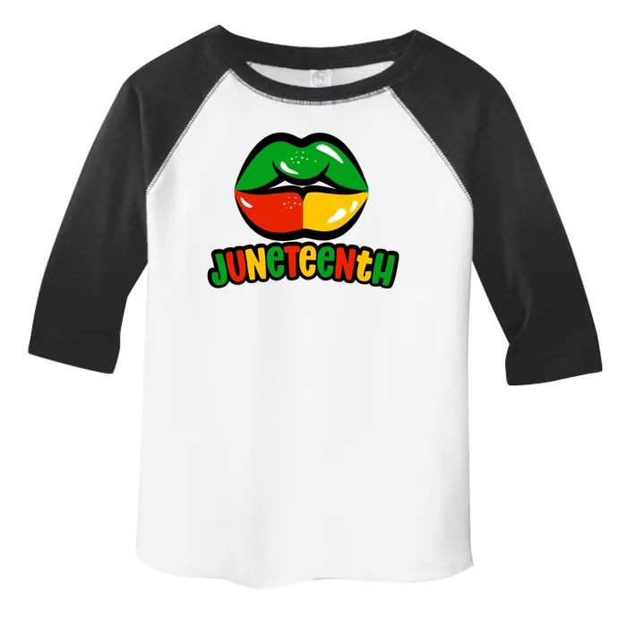 Juneteenth Lips Black History Month Toddler Fine Jersey T-Shirt