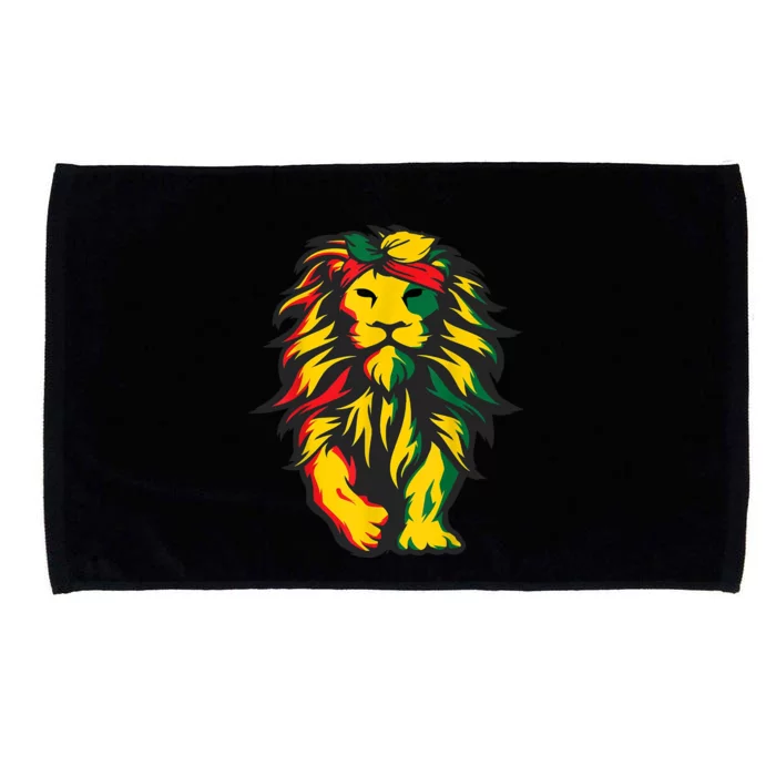 Juneteenth Lion Black History African American Microfiber Hand Towel