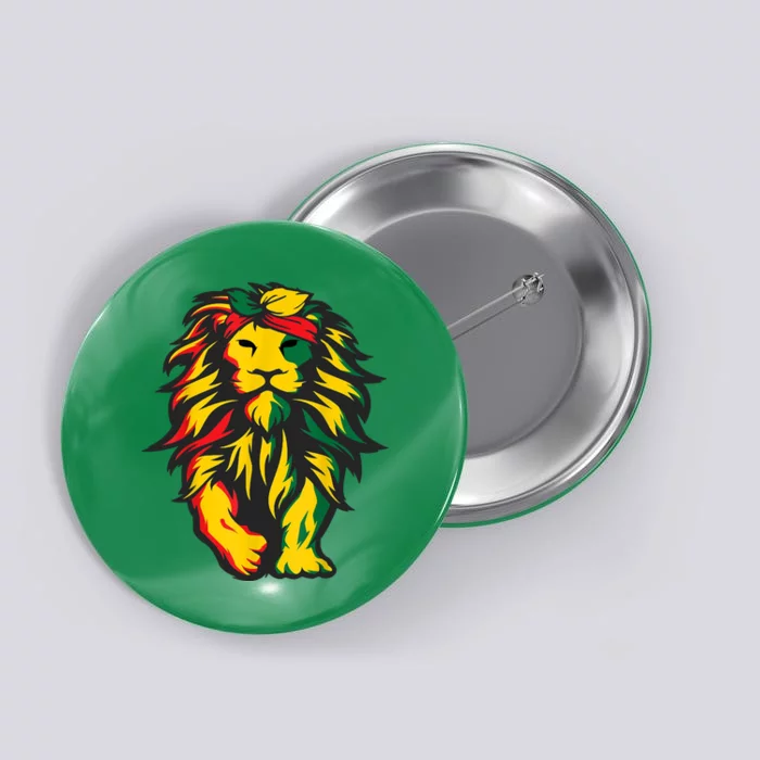 Juneteenth Lion Black History African American Button