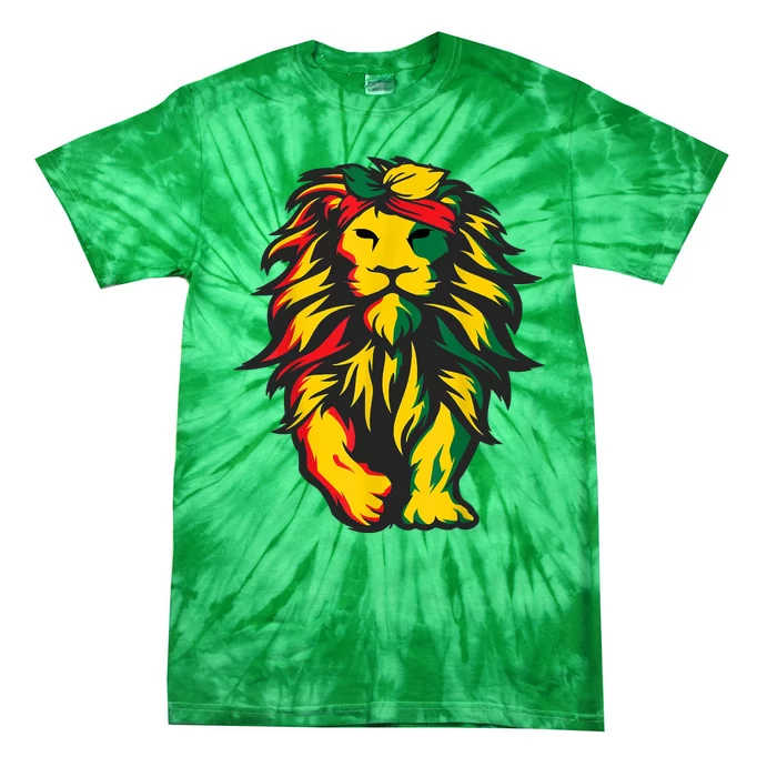 Juneteenth Lion Black History African American Tie-Dye T-Shirt