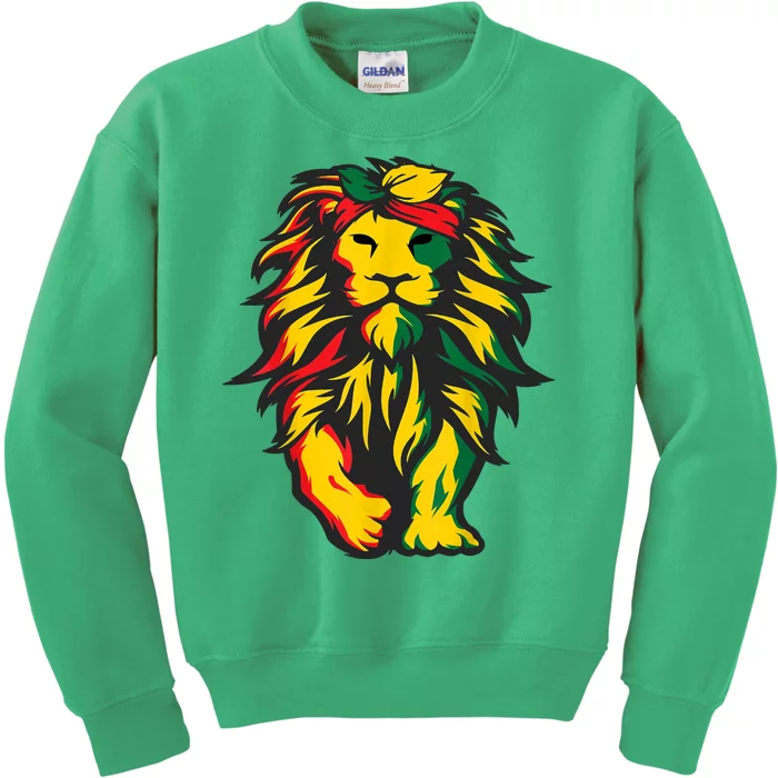 Juneteenth Lion Black History African American Kids Sweatshirt