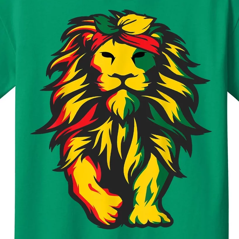 Juneteenth Lion Black History African American Kids T-Shirt