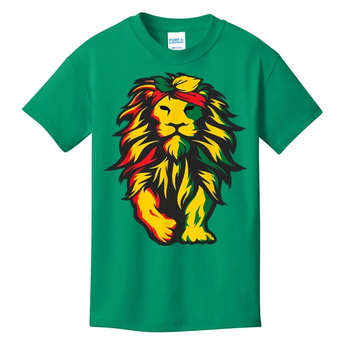 Juneteenth Lion Black History African American Kids T-Shirt