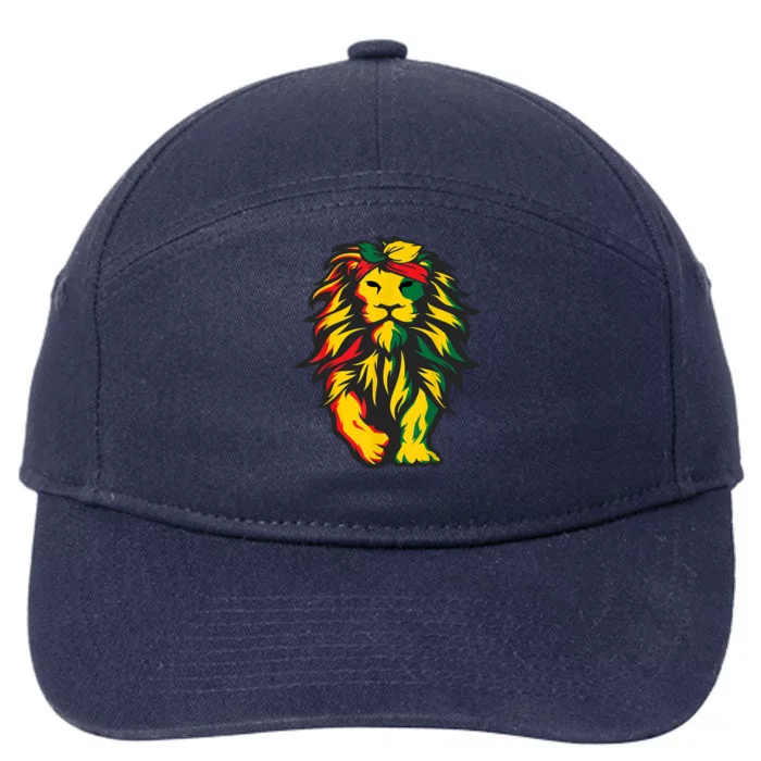 Juneteenth Lion Black History African American 7-Panel Snapback Hat