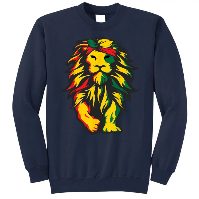 Juneteenth Lion Black History African American Tall Sweatshirt