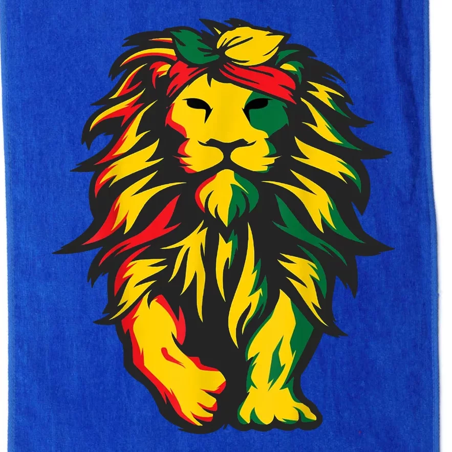 Juneteenth Lion Black History African American Platinum Collection Golf Towel