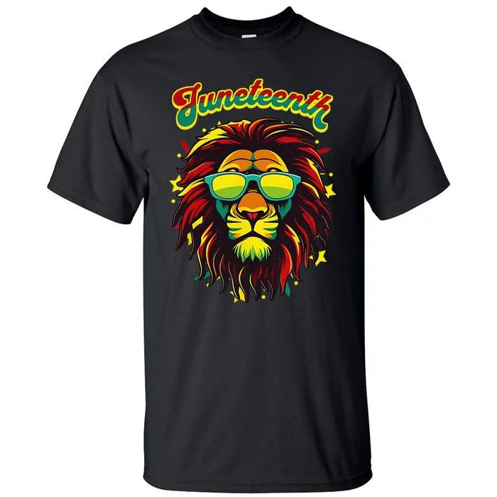 Juneteenth Lion Celebrate Black Freedom 1865 History Month Tall T-Shirt