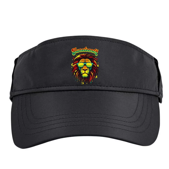 Juneteenth Lion Celebrate Black Freedom 1865 History Month Adult Drive Performance Visor