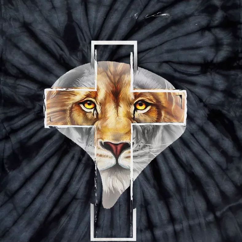 Judah Lion Cross Jesus Christ Religious Faith In God Tie-Dye T-Shirt